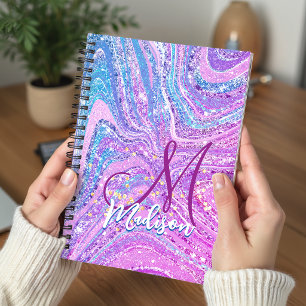 Glitzer Einhorn Regenbogen Mädchen Marmor Kunst  Planer