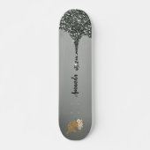 Glitzer-Einhorn Skateboard (Vorne)