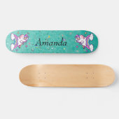Glitzer Einhorn Skateboard (Horizontal)