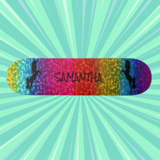 Glitzer Einhorn Skateboard