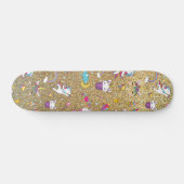 Glitzer Einhorn Skateboard (Horizontal)