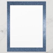 Glitzer Einhorn und Sterne | Blue Paper Sheet (Rückseite)