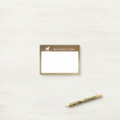 Glitzer Einhorn und Sterne | Gold Post-it-Notizen Post-it Klebezettel (Auf Schreibtisch)