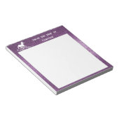 Glitzer Einhorn und Sterne | Magenta Notepad Notizblock (angewinkelt)