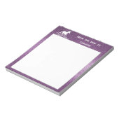 Glitzer Einhorn und Sterne | Magenta Notepad Notizblock (Rotiert)