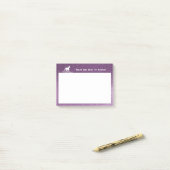 Glitzer Einhorn und Sterne | Magenta Notes Post-it Klebezettel (Auf Schreibtisch)