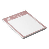 Glitzer Einhorn und Sterne | Pink Notepad Notizblock (angewinkelt)