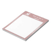 Glitzer Einhorn und Sterne | Pink Notepad Notizblock (Rotiert)