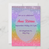 Glitzer Einladung (Vorderseite)