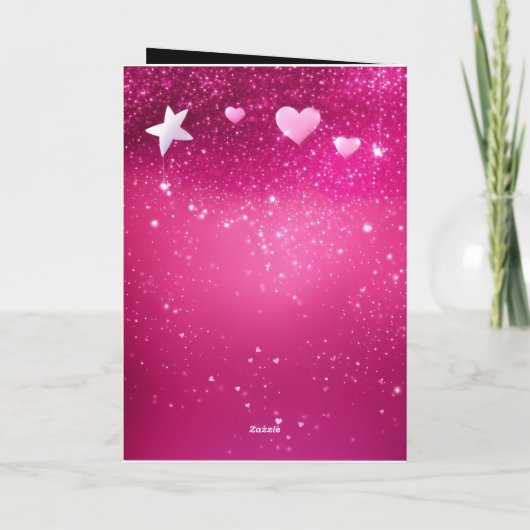 Glitzer Einladung (Rückseite)