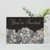 Glitzer Einladung (Stehend Vorderseite)