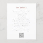 Glitzer-Einladung für eine Einmongramm-Hochzeit (Rückseite)