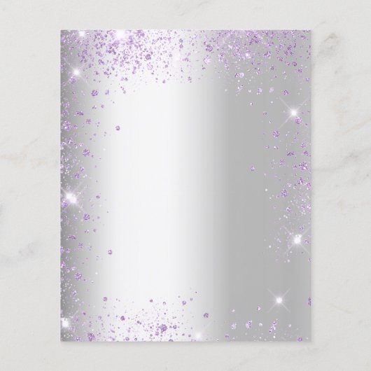 Glitzer-Einladung zum Geburtstag Flyer (Hinten)
