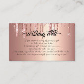 Glitzer Elegant zum Hochzeitswünschen Begleitkarte (Vorderseite)