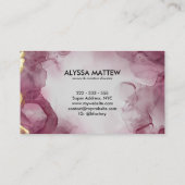 Glitzer Elegante Moderne Kalligrafie-Skripte Custo Visitenkarte (Rückseite)