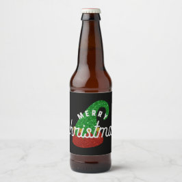 Glitzer Elf Hat Bierflaschenetikett