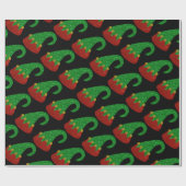 Glitzer Elf Hat Geschenkpapier (Flach)