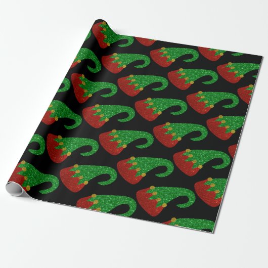Glitzer Elf Hat Geschenkpapier (Ungerollt)