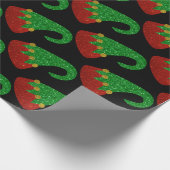 Glitzer Elf Hat Geschenkpapier (Ecke)