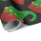 Glitzer Elf Hat Geschenkpapier (Rolleneckpunkt)