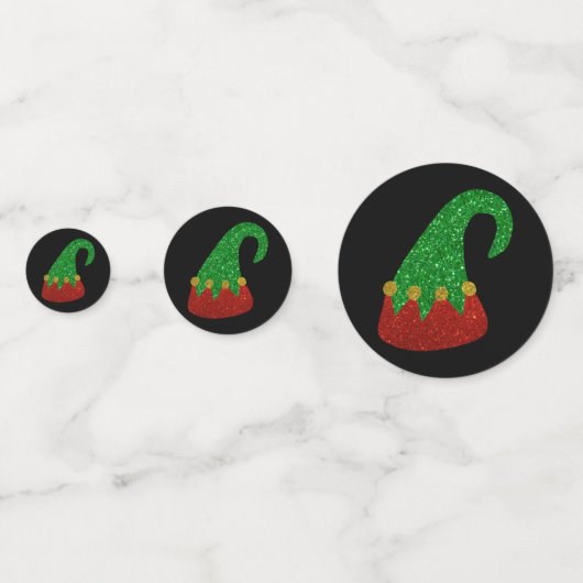 Glitzer Elf Hat Konfetti (Vorderseiten)