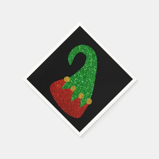 Glitzer Elf Hat Napkins Serviette (Ecke)
