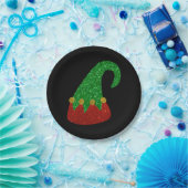 Glitzer Elf Hat Pappteller (Party)