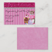 Glitzer-Entwurf BÄCKEREI Geschäfts-Karte BLING Visitenkarte (Vorne/Hinten)