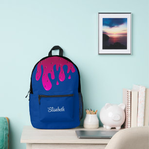 Glitzer Erdbeere Tropfschlauch Personalisiert Bedruckter Rucksack