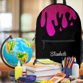 Glitzer Erdbeere Tropfschlauch Personalisiert Bedruckter Rucksack