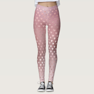 Glitzer erröten kleine funkelnd Herz-das rosa Leggings