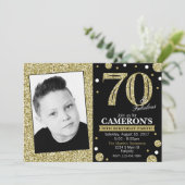 Glitzer-erwachsene Einladung (Stehend Vorderseite)