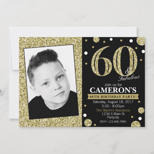 Glitzer-erwachsene Einladung (Vorderseite)