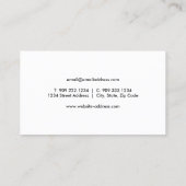 Glitzer Eye Glasses Business Card Visitenkarte (Rückseite)