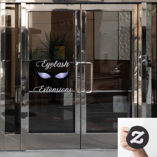 Glitzer Eyelash Extensions Business Front Fensteraufkleber (Büro Tür)
