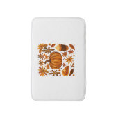 Glitzer Fall Floral Pumpkin Thankgiving Badematte (Vorderseite Vertikal)