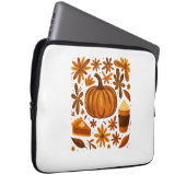 Glitzer Fall Floral Pumpkin Thankgiving Laptopschutzhülle (Vorne Rechts)
