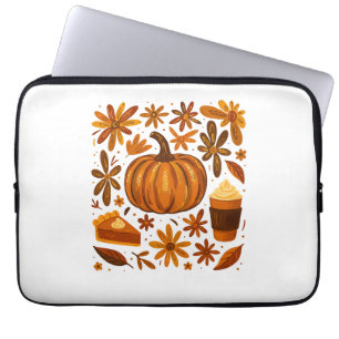 Glitzer Fall Floral Pumpkin Thankgiving Laptopschutzhülle