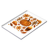 Glitzer Fall Floral Pumpkin Thankgiving Notizblock (Linke Seite)