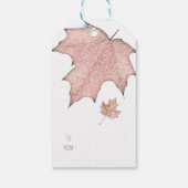 Glitzer Fall Leaven Goldener Herbst Winter Gefalle Geschenkanhänger (Rückseite)