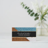 Glitzer-Farbblock Visitenkarte (Stehend Vorderseite)