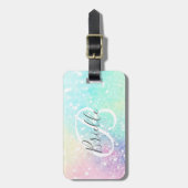 Glitzer Farbenfrohe glamouröse Hübsche Muster Gepäckanhänger (Vorderseite vertikal)