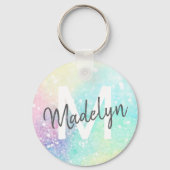 Glitzer Farbenfrohe glamouröse Hübsche Muster Schlüsselanhänger (Vorderseite)