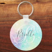 Glitzer Farbenfrohe glamouröse Hübsche Muster Schlüsselanhänger (Vorderseite)