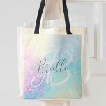 Glitzer Farbenfrohe glamouröse Hübsche Muster Tasche<br><div class="desc">Ästhetischer hübscher,  schicker Glitzer Hintergrund in schönen Pastellfarben,  die Sie mit Ihrem individuellen Monogramm und/oder Namen personalisieren können.</div>