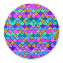 Glitzer Farbenfrohe, mehrfarbige Meerjungenskala