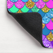 Glitzer Farbenfrohe mehrfarbige Meerjungfrau Mousepad (Ecke)