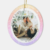 Glitzer Farbiges Foto | Lustig und hell Keramik Ornament (Links)