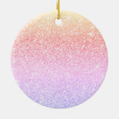 Glitzer Farbiges Foto | Lustig und hell Keramik Ornament (Hinten)