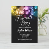 Glitzer Farewell Party laden Einladung (Stehend Vorderseite)